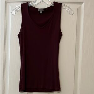 Women's Ann Taylor Sleeveless Burgundy Top